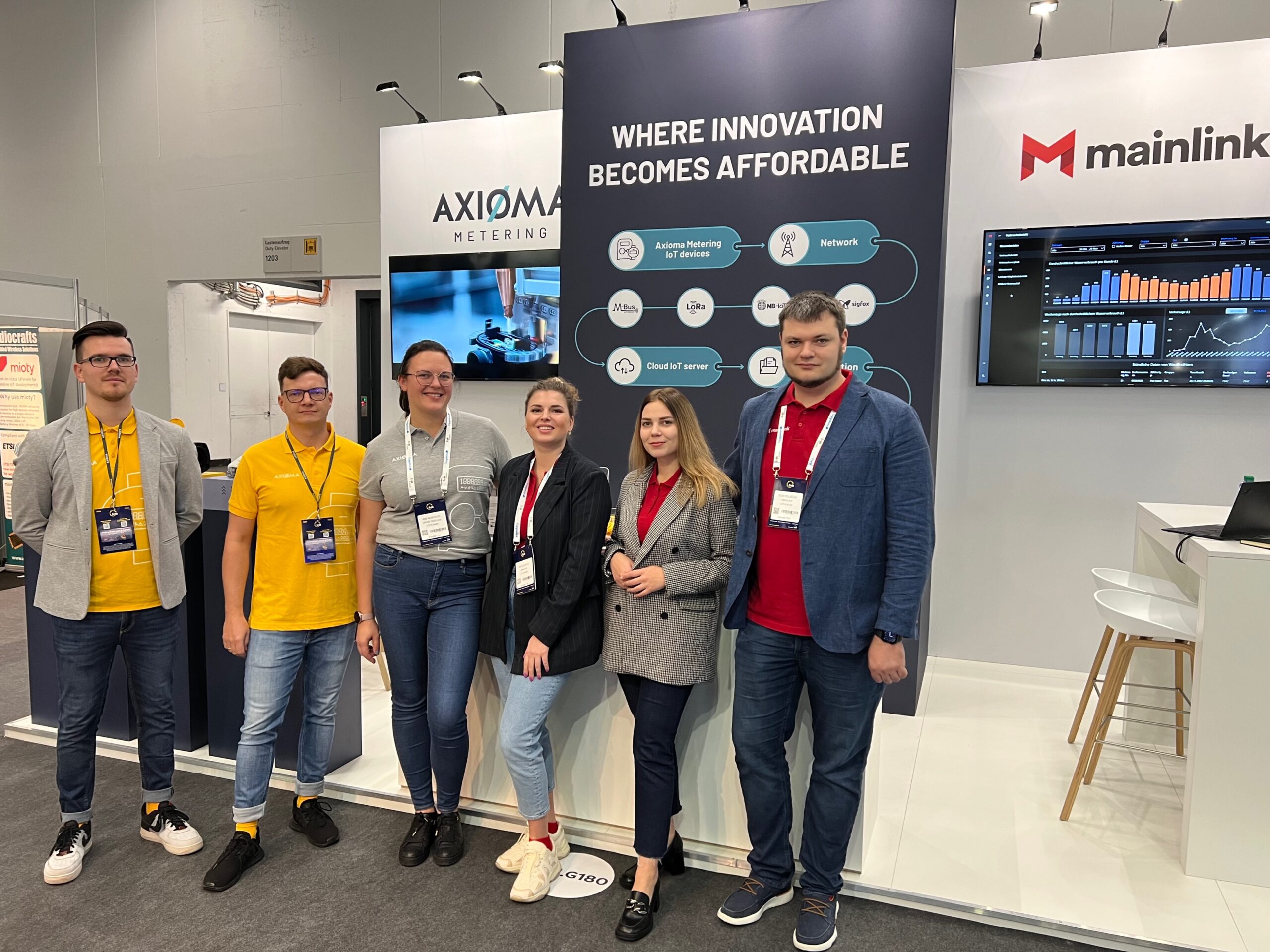 Mainlink and Axioma Metering Team at Enlit Expo 2023